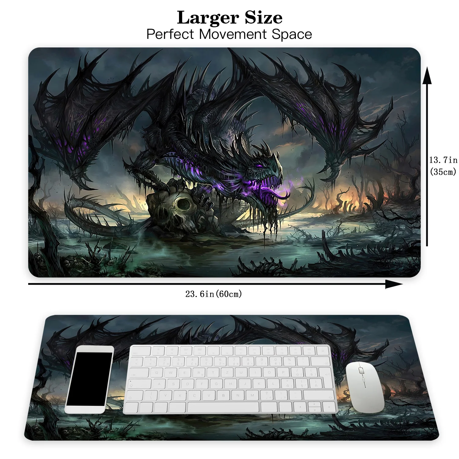 Vintage Playmat Premium Rubber MTG Game Mouse Mat HD Ink 40X90CM Non-Slip Pad Table Mats for Magic The Collection with TCG Game