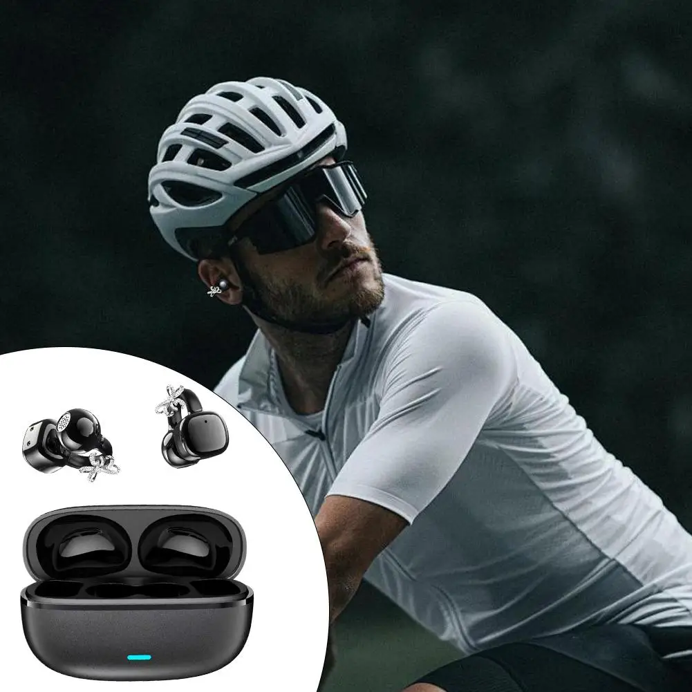 

Clip On Earbuds Open Bluetooth Earphones With Rhinestone Portable Comfortable Accessories Decorative Earbuds Earphone U5I5