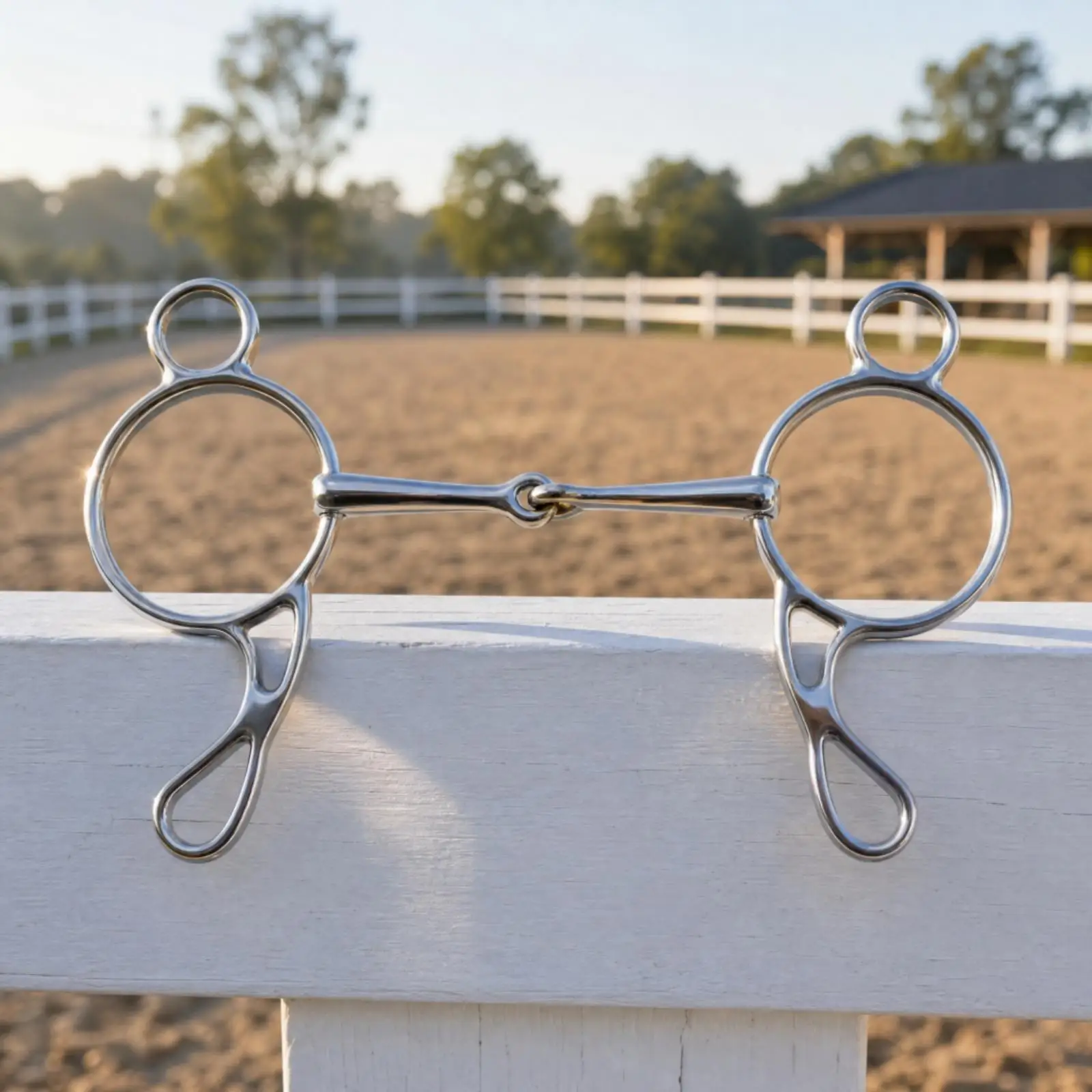 Stainless Steel Horse Mouth Bit Jointed Snaffle Smooth Mirror Finish with Multiple Attachment Points for Everyday Riding