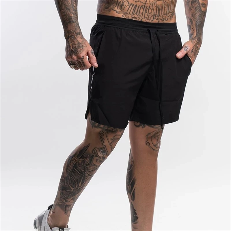 Men Hot Shorts Light Weight Thin Short Pants Running Squat Fitness Shorts Men GYM Wear Quick-drying Drawstring Shorts