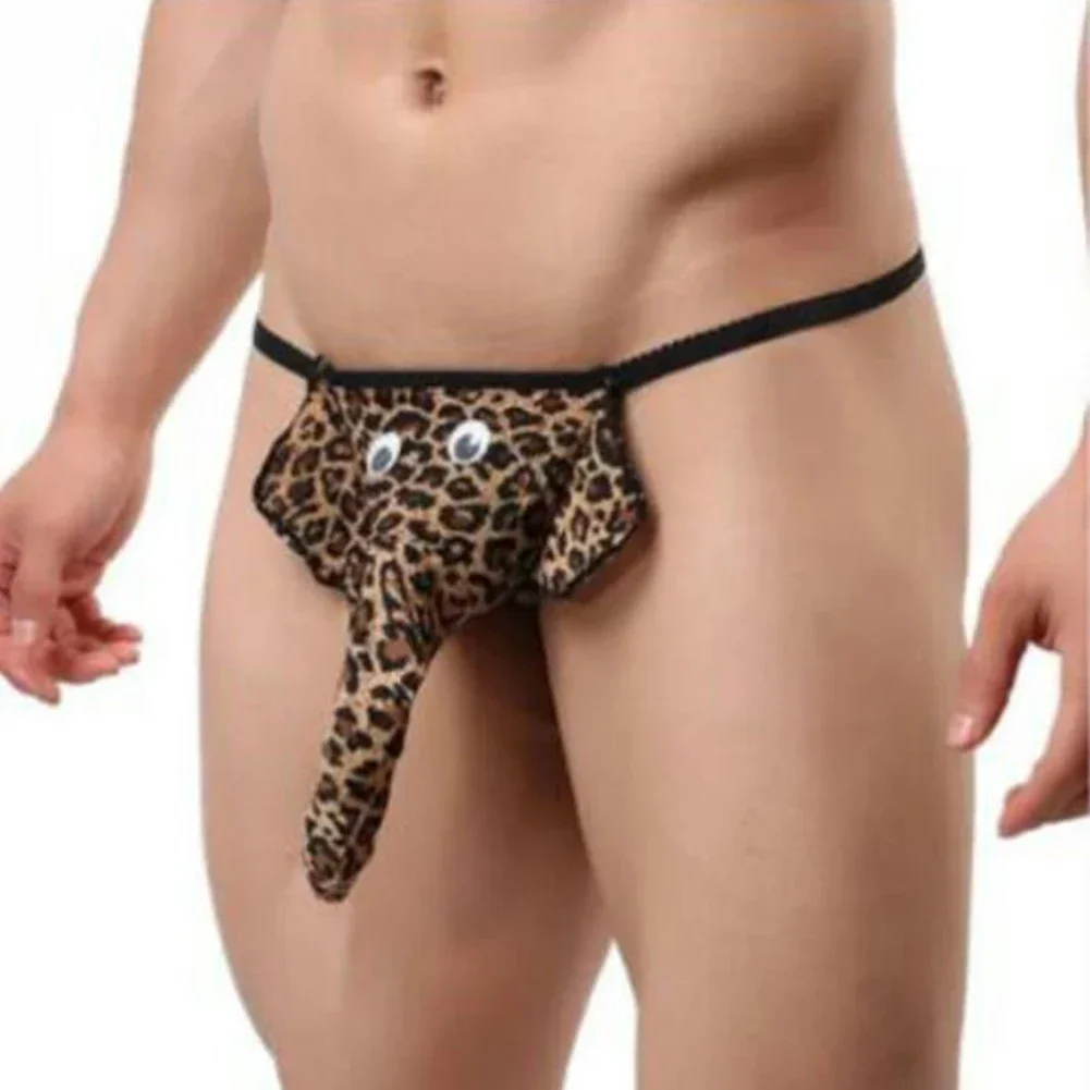 

New Mens Mesh Elephant Nose Thongs Bikini Underwear G-String Briefs Pouch Panties Underpants See Through Temptation Men's T-back