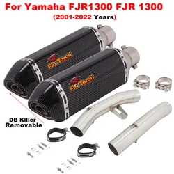 For Yamaha FJR 1300 2001 - 2020 2021 2022 2023 FJR1300 FJR 1300 Escape Moto Motorcycle Exhaust Muffler DB Killer With Mid Pipe