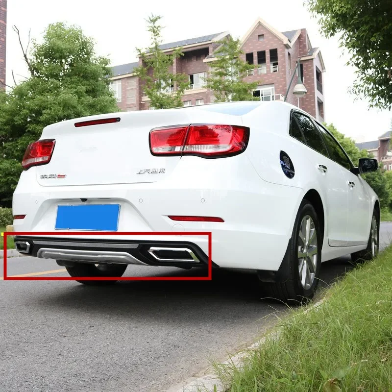 

High Quality PP Rear Bumper Diffuser,Auto Car rear lip with chrome line For Chevrolet Malibu 2016 2017 2018 Car styling