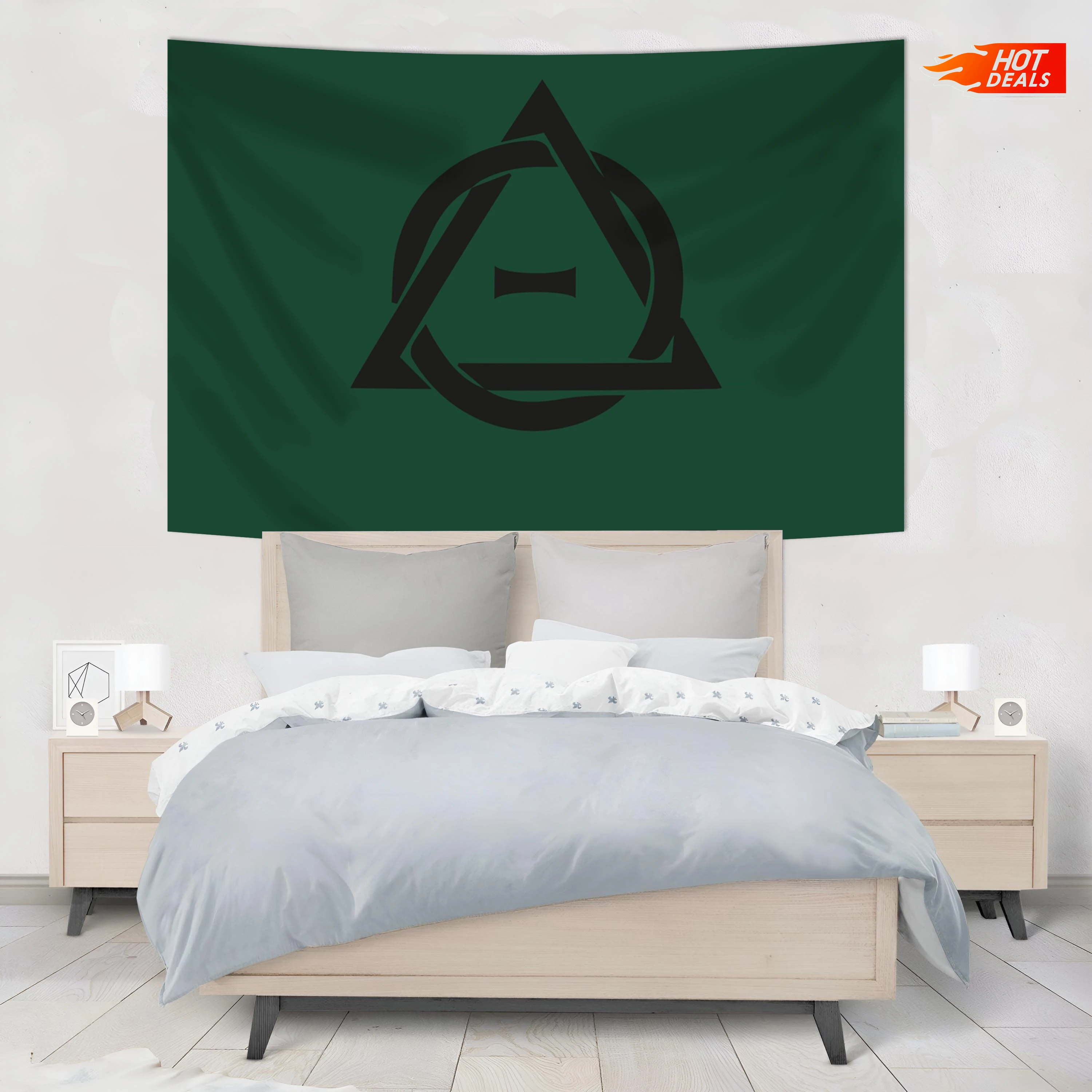 Pd Ytb Theta Delta Therian Symbol Whit Tapestry Art Wall Home Travel Yoga Decor Colored Hanging Mat Room Bedroom decorate