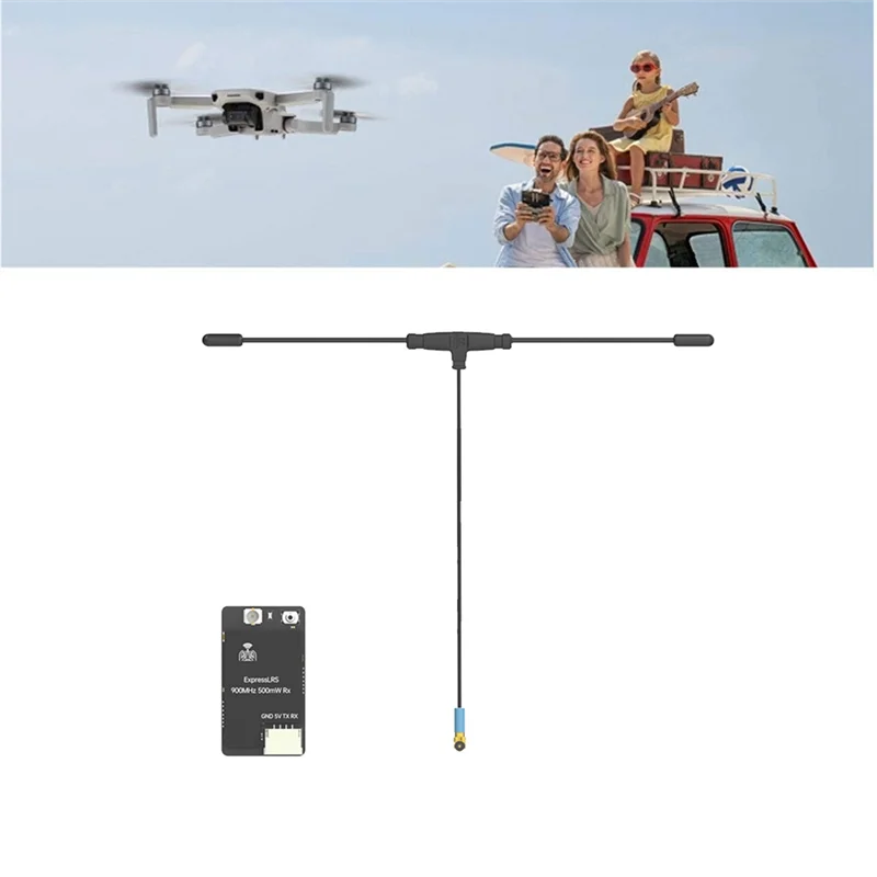جهاز استقبال A68Z Expresslrs ELRS 868/900Mhz 500Mw RX مع هوائي صغير لطائرة سباق RC FPV بدون طيار #5