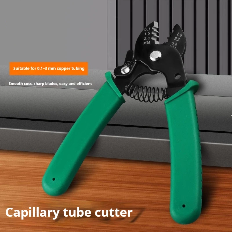 Capillary Tube Cutter Refrigeration Copper Pipe Cutting Pliers for 0.1-3mm Copper Tubing Precision Tool for Metal Cutting