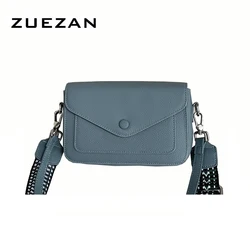 2 Straps, 100% Natural Cow's Skin Flap Bag, Women Genuine Leather Shoulder Bag, Female Messenger Cross body Bag,T176