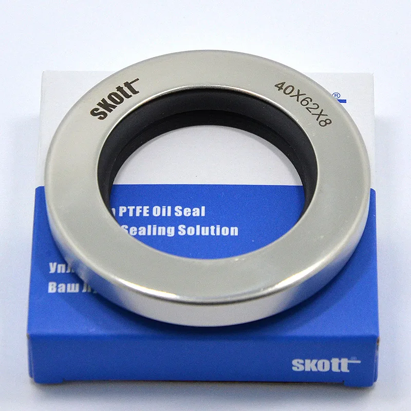 British skott imported stainless steel oil seal double-lip high-speed shaft corrosion-resistant Teflon seal 40 45