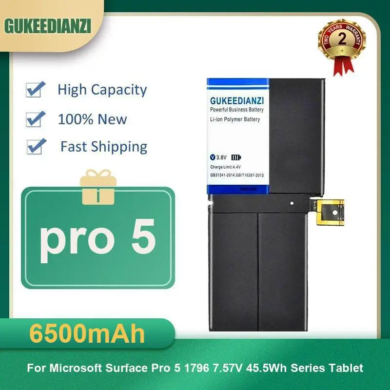 بطارية لجهاز Microsoft Surface Pro 4 5 2 1724 12.3 "1796 Series Tablet 1601 Pro 1 1514 2ICP5/94/104 P21GU9 سعة عالية