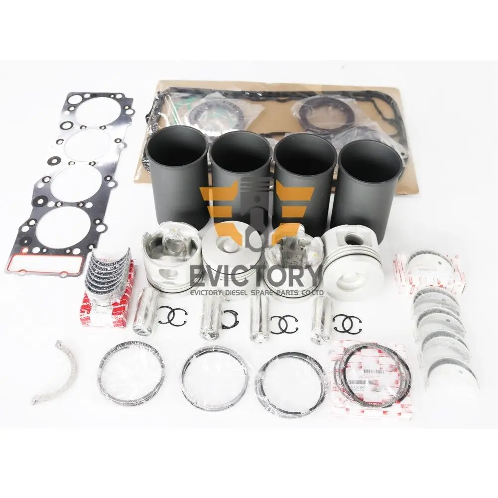 For ISUZU 4HG1-T 4HG1T 4HG1 overhaul rebuild kit + valve guide piston ring liner