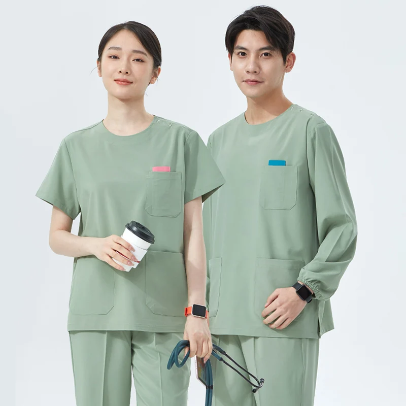 

UltraAir™ Breathable Hospital Uniform Nurse Doctor Dust-proof Workwear Clinical Nursing Work Clothes Stretch Medical Scrub Set