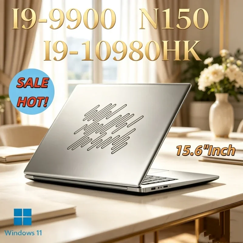 Intel Core I9‑10980HK/I9‑9900/N150 15.6 Inch Gaming Laptop 32GB RAM 2TB SSD Fingerprint Unlock Low Heat