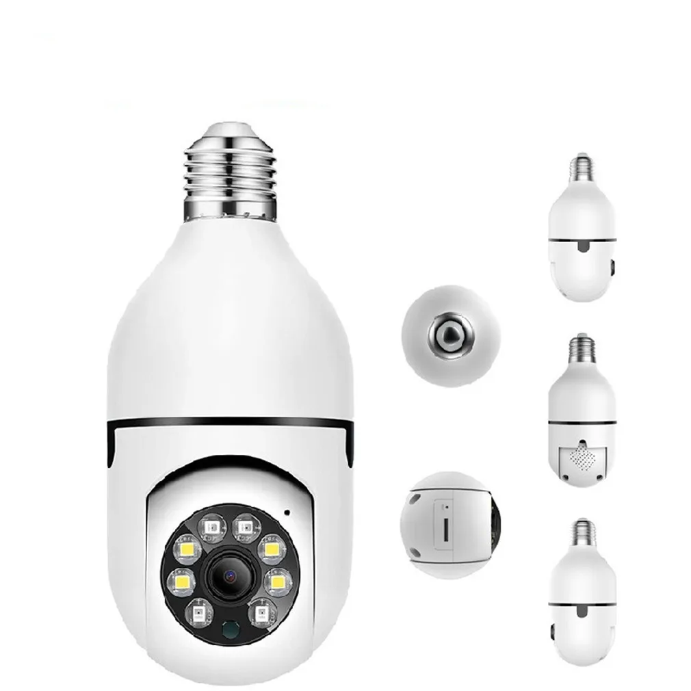 2023 Hot E27 1080P telecamera di sorveglianza LED lampadina telecamera 360 ° WiFi faretto di sicurezza rilevamento umano automatico visione notturna