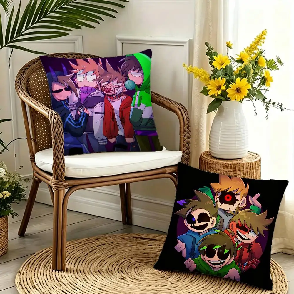 

TOM & EDD & MATT &TORD Double-sided print Pillow Case Pattern Printed Pillowcase For Living Room Sofa Cushion Cover