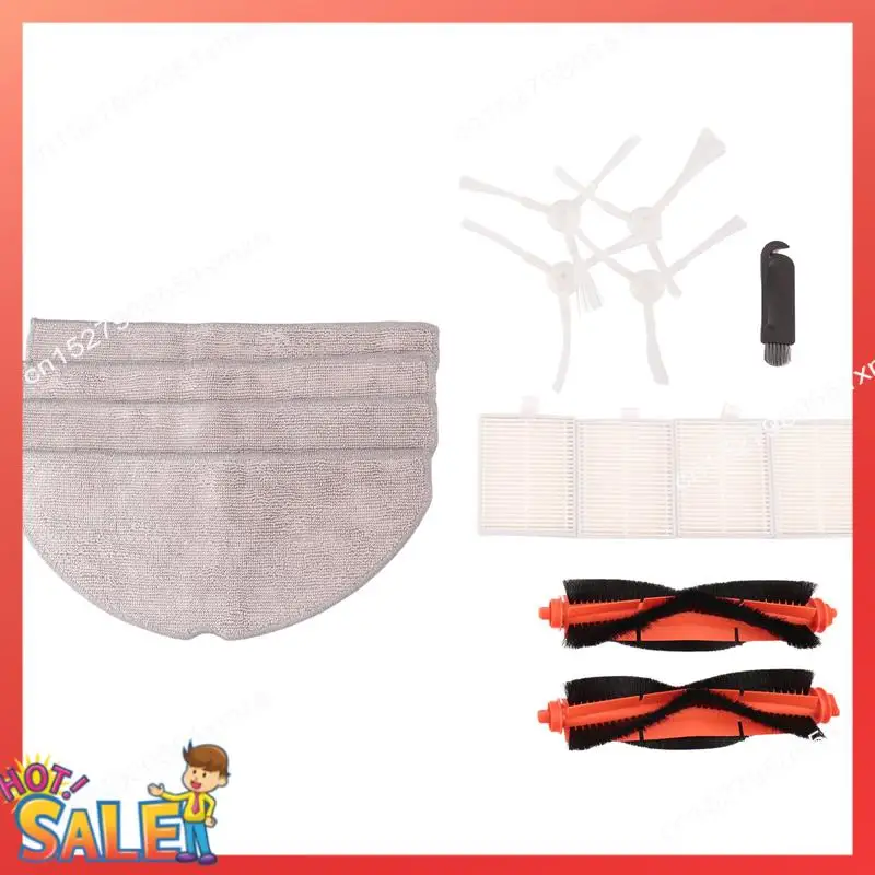ABCL สําหรับ Xiaomi E10 B112 E12 เครื่องดูดฝุ่นหุ่นยนต์หลักแปรงด้านข้าง HEPA FILTER Mop ผ้า Rags อุปกรณ์เสริมอะไหล่
