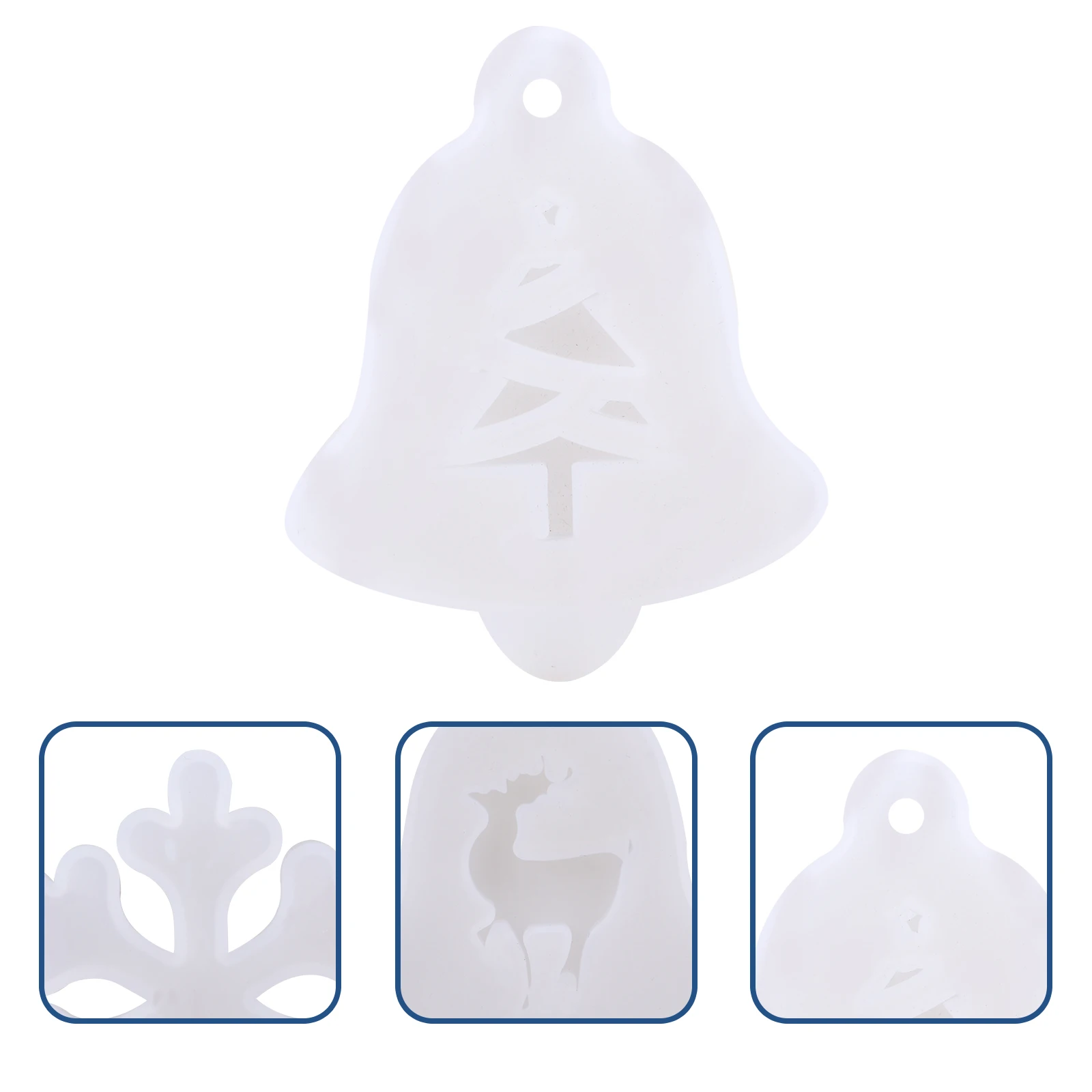 

6 Pcs Christmas Silicone Molds DIY Pendant Elk Crystal Epoxy Chocolate Crafts Jewelry Accessories Parts Home Use