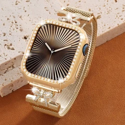 Diamond Strap Magnetic for Apple Watch band 46mm 40mm 45mm 49mm 42mm Metal Bracelet iWatch series 11 10 SE3 7 6 3 5 Ultra3 2 8 9