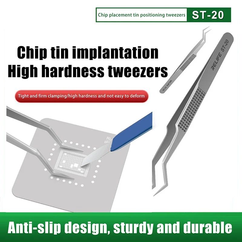 Aax-17 Pinzette di precisione anticorrosione ad alta durezza in acciaio inossidabile non magnetico Strumento di riparazione di componenti elettronici