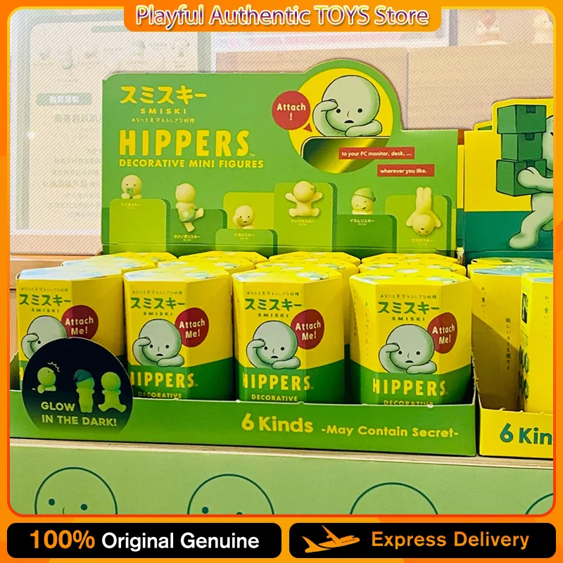 

Sonny Angel Genuine Smiski Hippers Series Blind Box Glow in The Dark Mini Figure Phone Attachment Dolls Toys Birthday Gifts