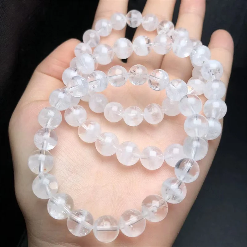 

Natural White Garden Quartz Bracelet Fashion Gemstone Crystal Jewelry Bangle For Women Healing Bohemia Holiday Gift1pcs