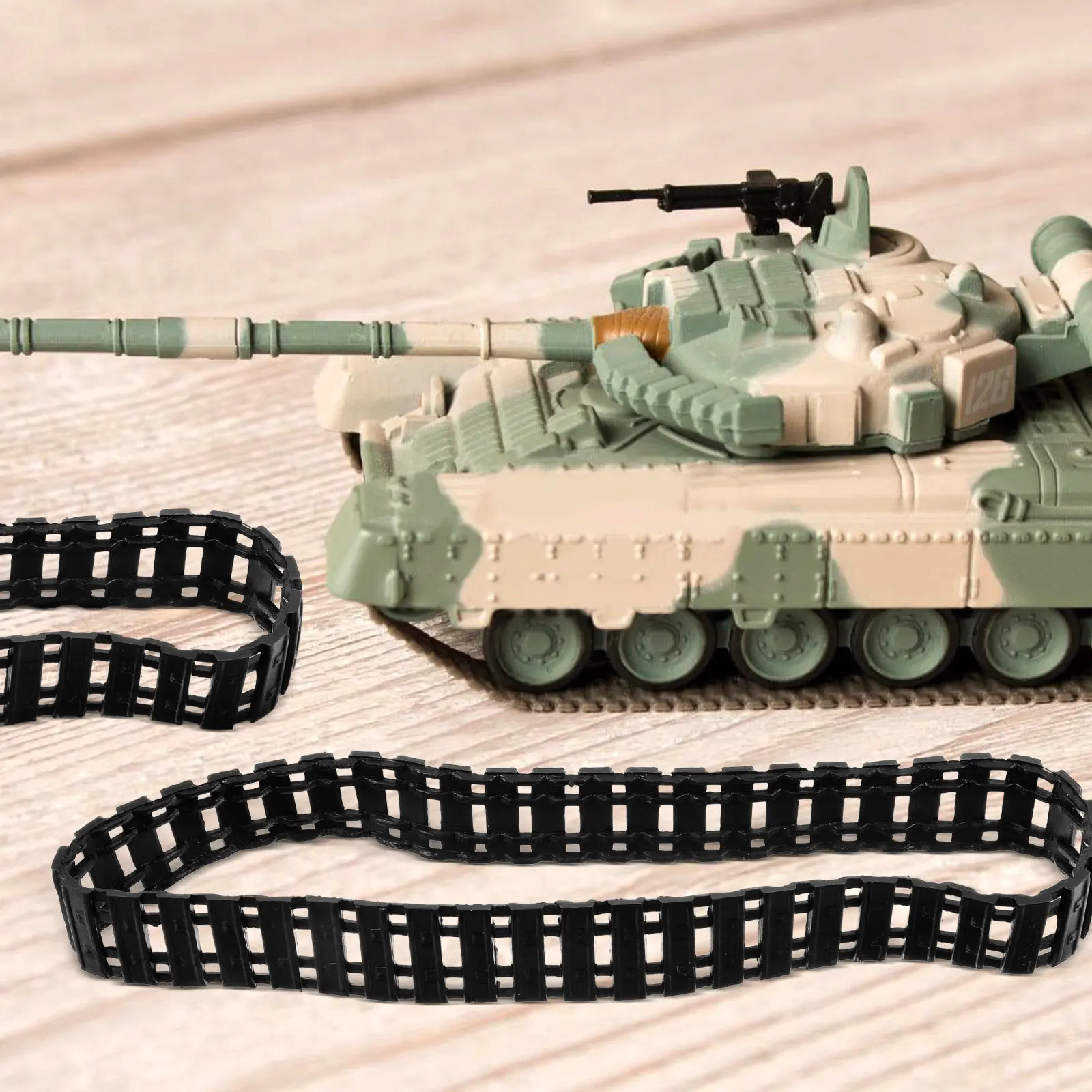 

2 шт. пластиковые гусеницы для танка, запасные части для радиоуправляемых роботов, обеспечивающие плавное движение по бездорожью и простую установку, для радиоуправляемых танков