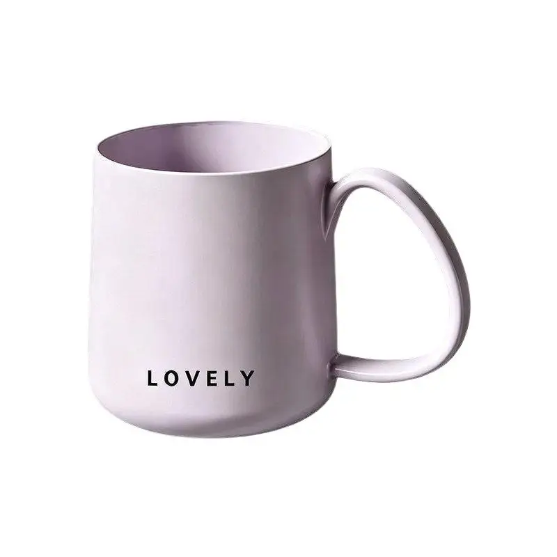 Minimalist Lovely Plastic Mouth Rinsing Cup Comfortable Smooth Handle Multiple Color Options For Home Bathroom Daily Oral Care