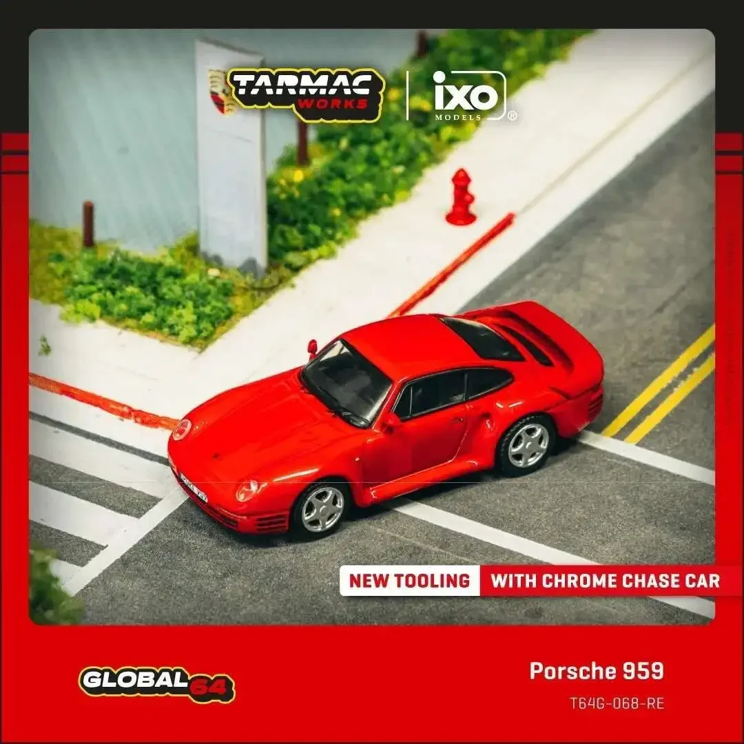 

PreSale TW 1:64 Porsche 959 Red Diecast Car Model Collection Toys Tarmac Works