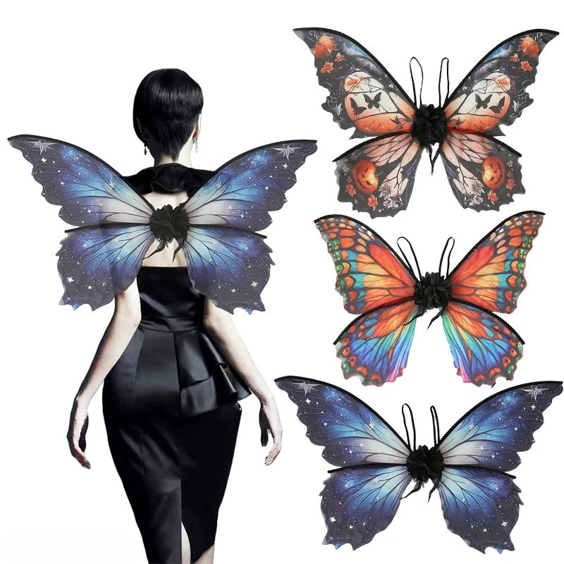 

Halloween Party Makeup Ball Props COS Dress Up Elf Wings Simulation Butterfly Wings Angel Girl Decoration Photo Props