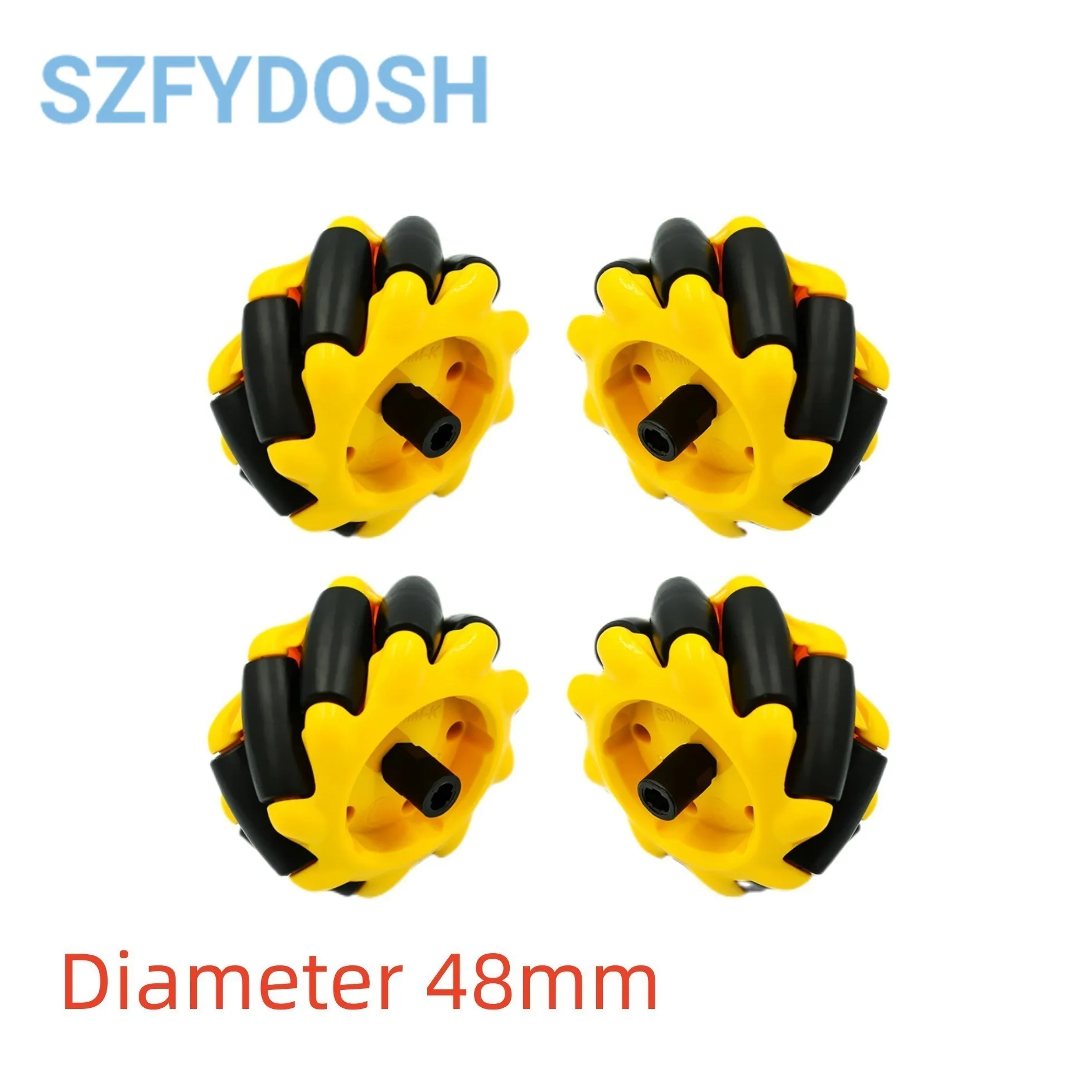 4pcs/lot 48mm 60mm 80mm 97mm High Hardness Plastic Mecanum Wheel Omni-Directional for TT Motor Smart Robot Car with 6mm hubs