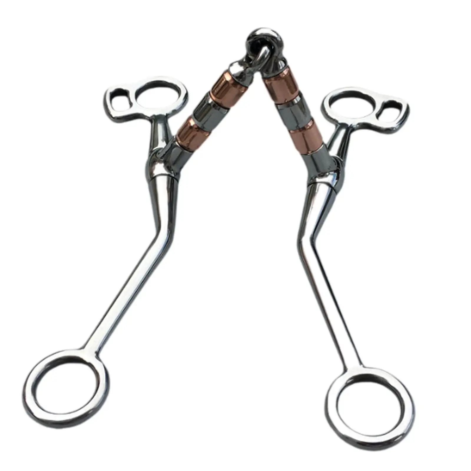 Stainless Steel Horse Bit Easy Installation Rustproof Equestrian Supplies Gag Bit for Horse Training Controling Horse Activities