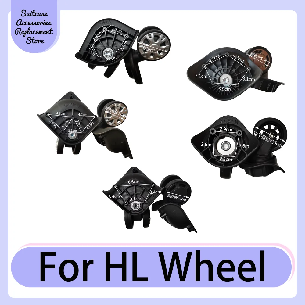 For HL-030-1D Universal Wheel Replacement Suitcase Smooth Silent Shock Absorbing Wheel Travel Accessories Wheels Casters