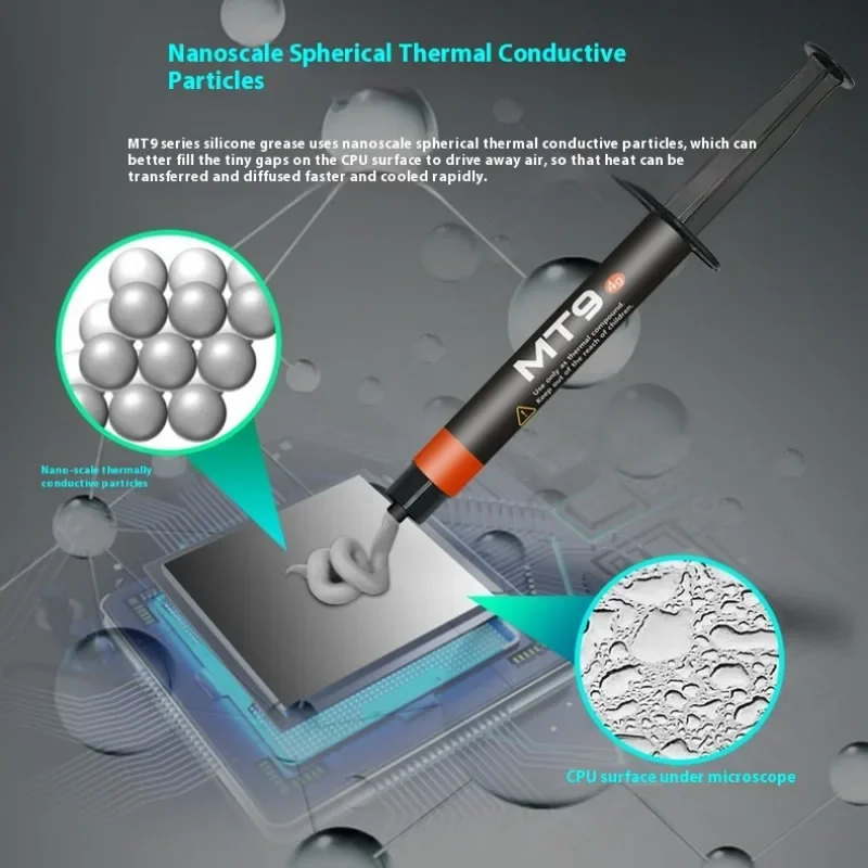 ZEXEF Thermal Paste Grease Lamps MT8 MT7 4/2/1g 12.8w/m.k for CPU GPU Printer Cooling Heat-sink Silicone Adhesive for Elbow Sole