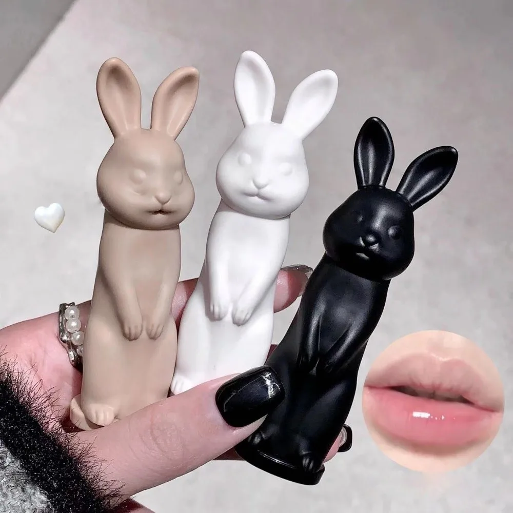 Rabbit Black Rose Lip Balm Jelly Colored Moisturizing Color Change Lip Gloss Anti-Chapped Long Lasting Transparent Lipstick