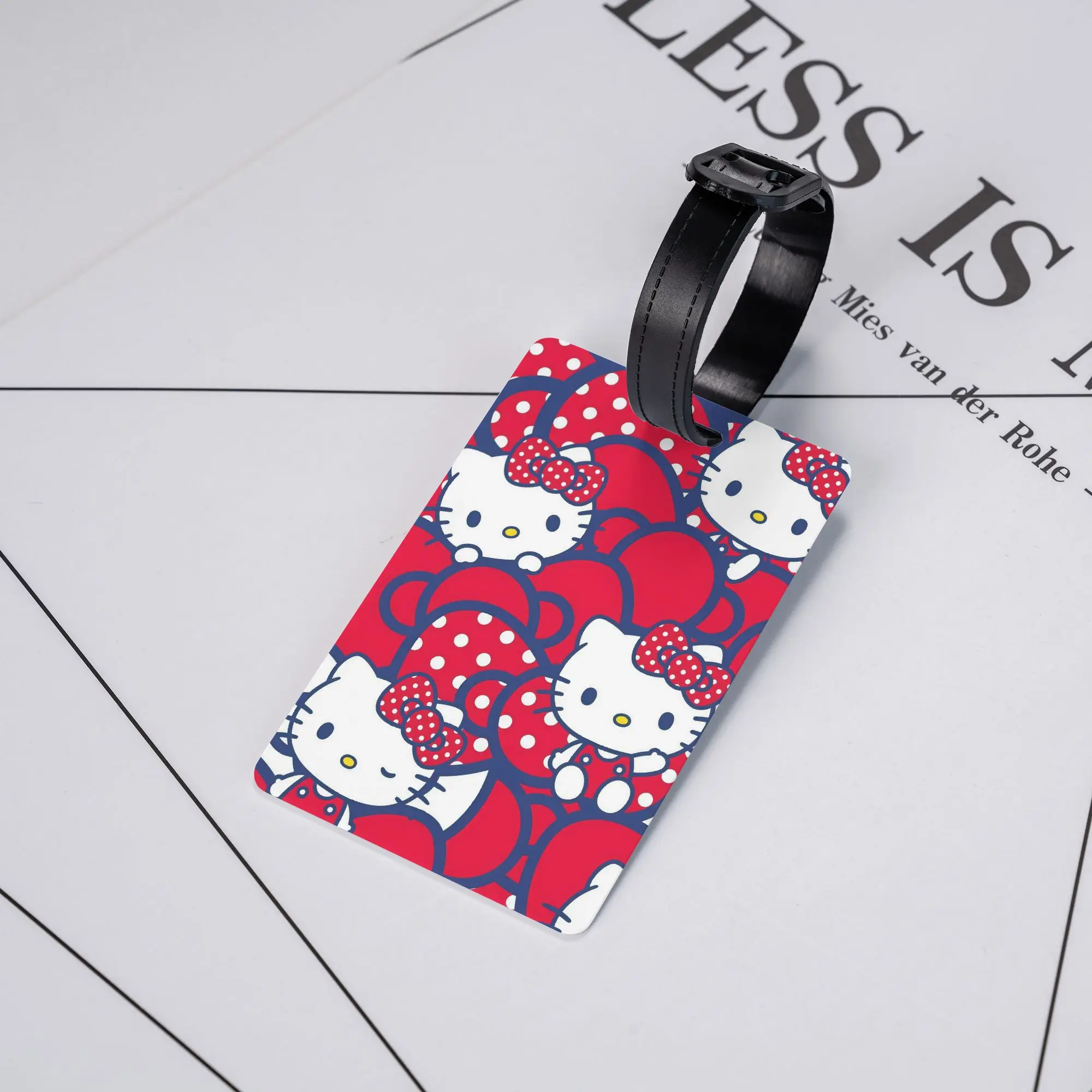 

Luggage Tags Hello Kitty Cat Cartoon Suitcase Silicon Label Name ID Address Luggage Bag Case Tags for Unisex Baggage Tags Gifts