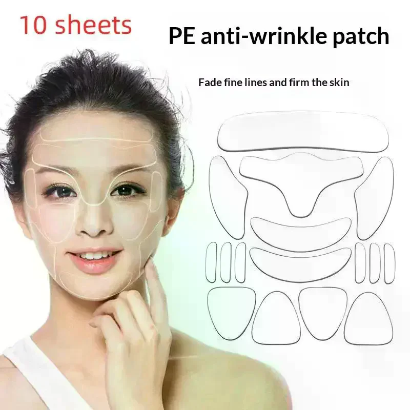 160Pcs PE Material Forehead Smile Patterns Transparent Skin-friendly Anti-Wrinkle Sticker Invisible Nasolabial Folding Patches