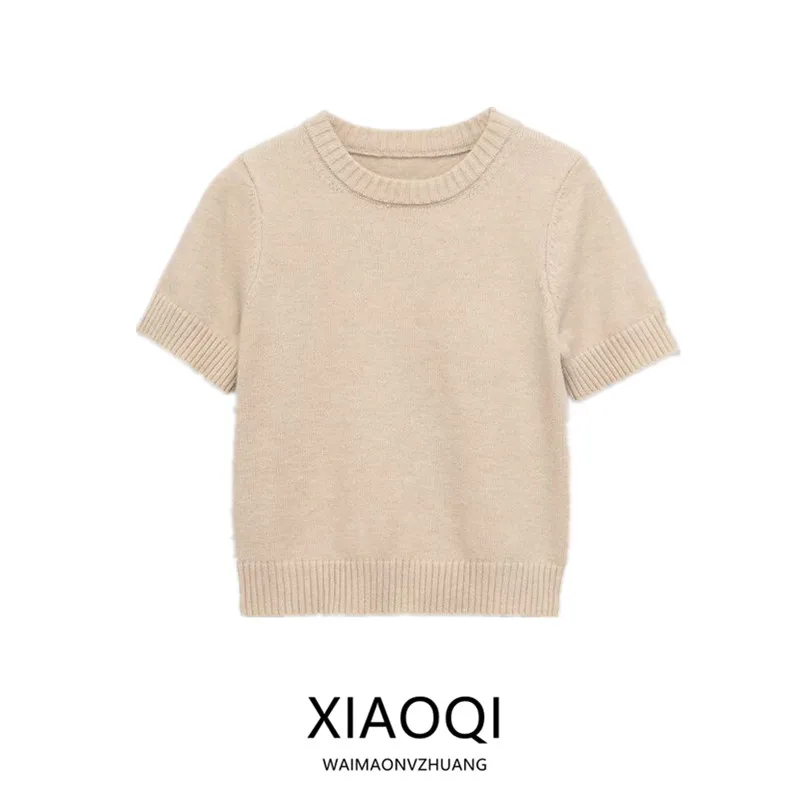 

Повседневный круглый вязаный свитер Ne ort Sve, новая осенняя женская модная универсальная простая зимняя коллекция Sle 2025 г.