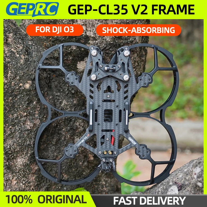 GEPRC GEP-CL35 V2 Drone Frame KIT CineLog35 V2 Carbon Fiber For O3 Air Unit RC FPV Quadcopter Drone Cinewhoop Freestyle Racing