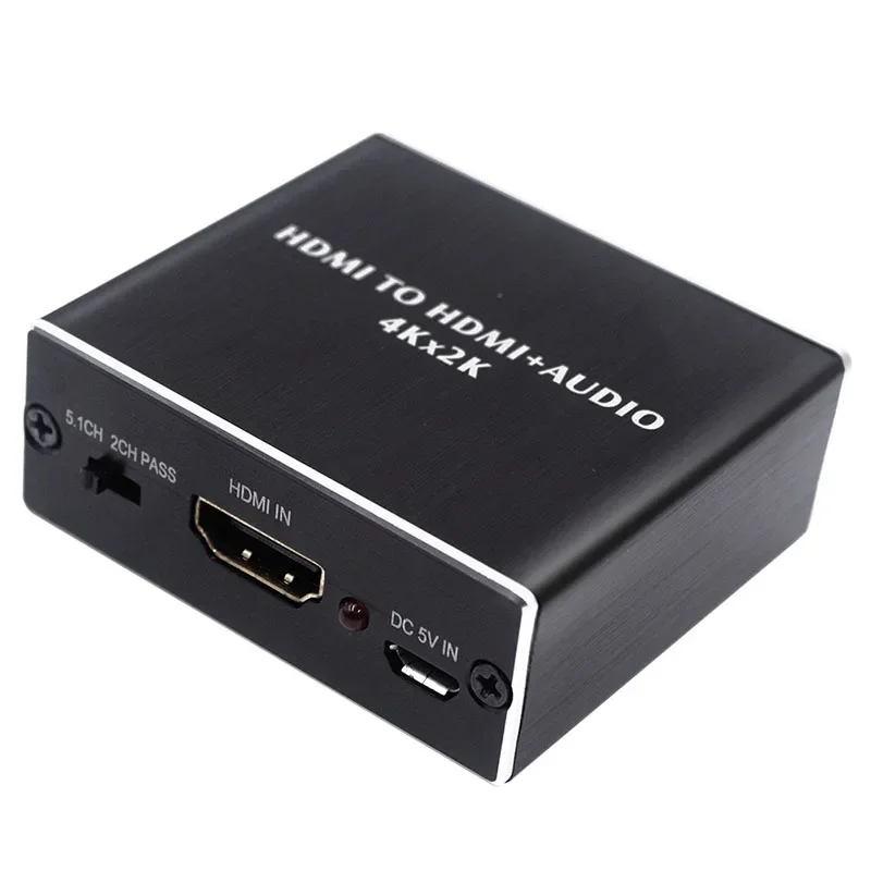 Ekstraktor audio HDMI 4K HDMI na HDMI z optycznym wyciągiem audio TOSLINK SPDIF + 3,5 mm stereofoniczny konwerter wyciągu audio do TV Box PS4 DVD