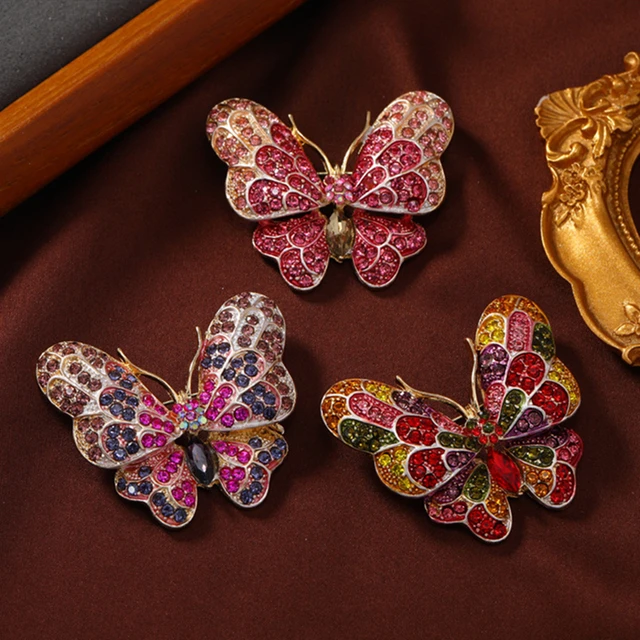 Vintage butterfly pins brooches best sale