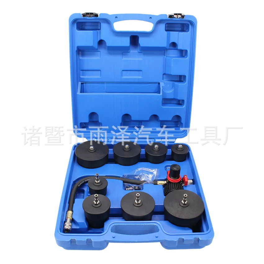 9 шт./компл. автомобильный тестер, система турбокомпрессора, тест на утечку 1-3/8 дюйма, 35 мм до 3-1/2 дюйма, 90 мм, адаптеры с манометром 90 фунтов на квадратный дюйм/6 бар, аксессуар