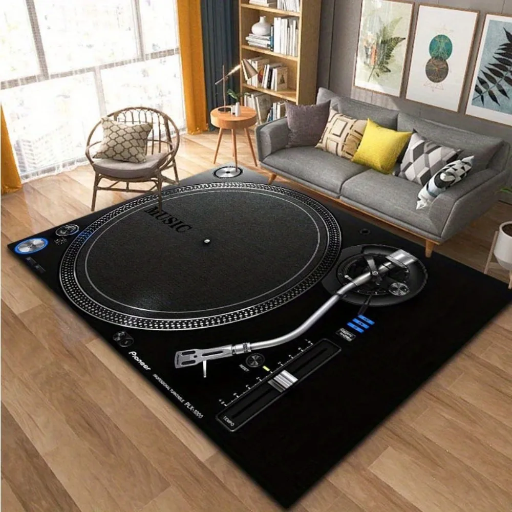 VIKAMA American Retro Player Printed Carpet Non Slip Dirt Resistant Floor Mat Living Room Bedroom Home Decor Rug