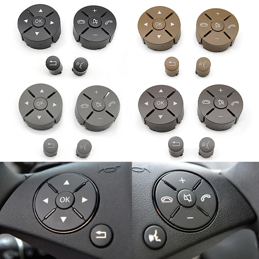 Car Multi-function Steering Wheel Switch Control Buttons For Mercedes Benz C E GLK Class W204 X204 W207 W212