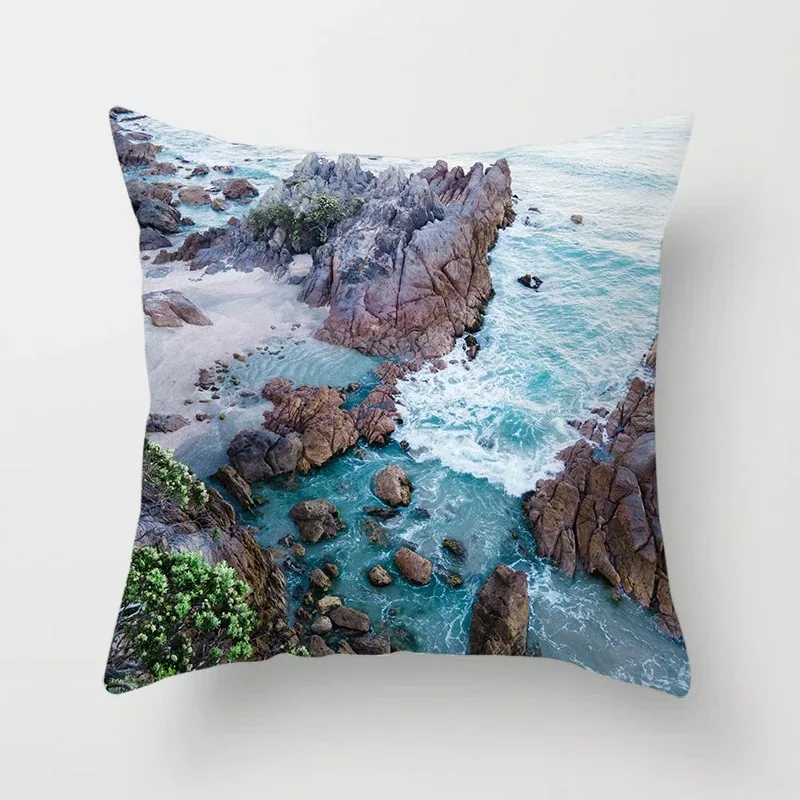 Natural Scenery Outdoor Beauty Pattern Office Decoration Pillowcase Luxury Home Decoration Cushion Cover