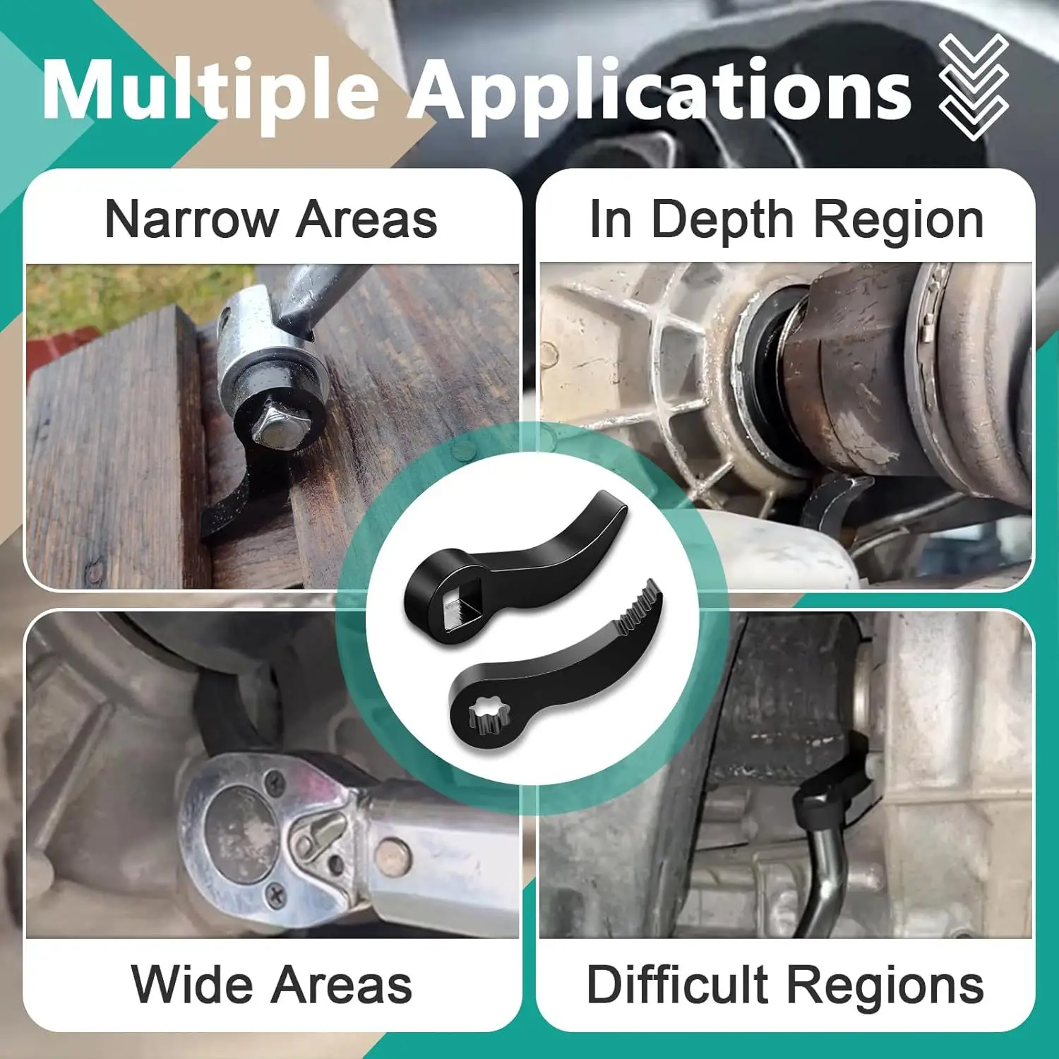 Car Angled Half Shaft Removal Tool Crowbar Adapter Head Ratchet Open-end Wrench Adaptor Axle Shaft Removal Car Repair Tools - view 5