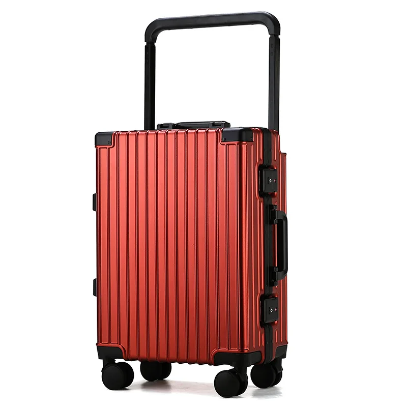 Luggage Fashion Wide Trolley Suitcase Boarding Bag Make-up Trolley Case Suitcase Wheel Medium Million Mute Password Suitcase