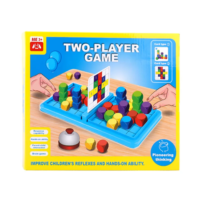 Competitive Board Game Dice Building Block Battle for Logical Thinking Spatial Children Educational Puzzle Game Board Toys