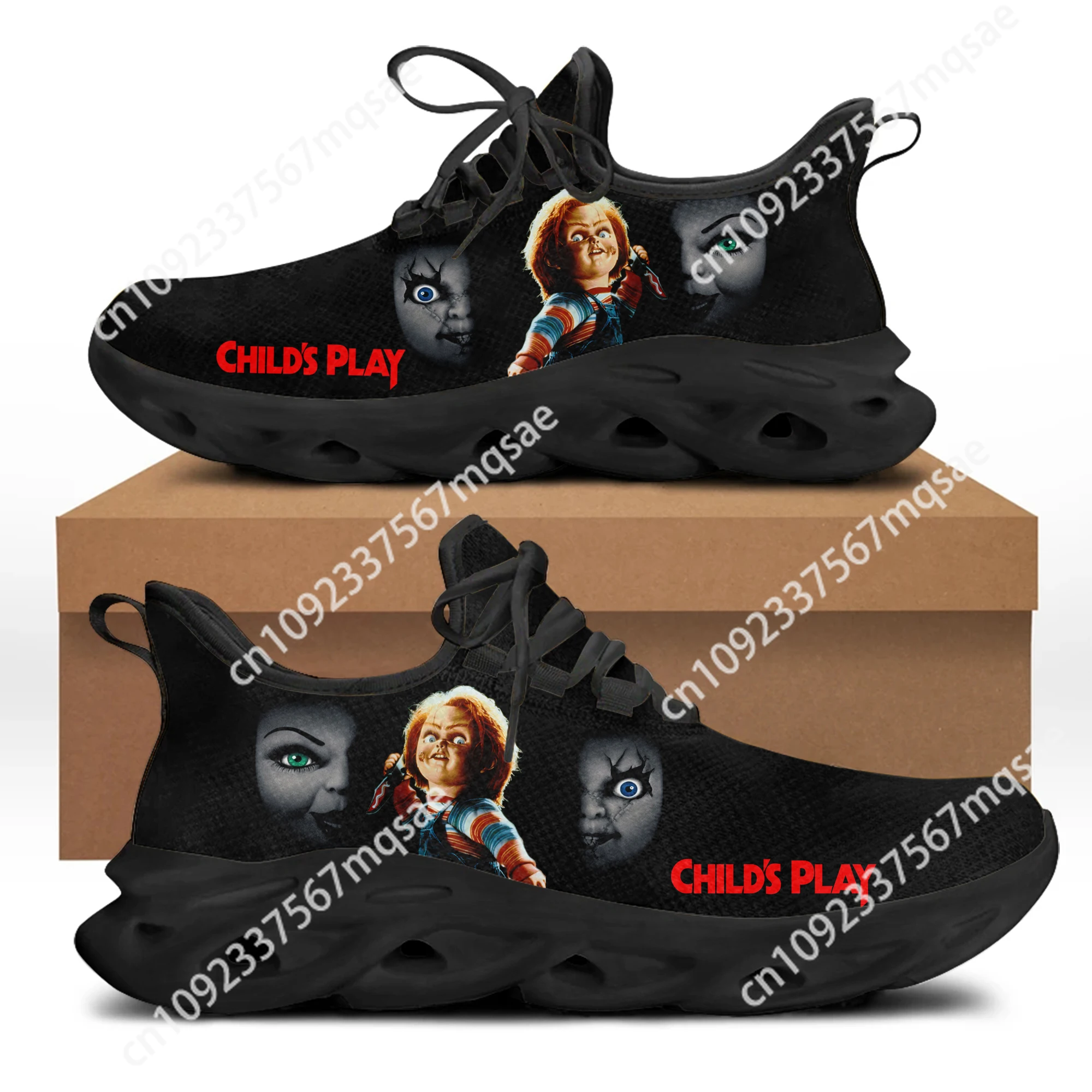 Childs Play Chucky Horror Movie Flats Sneakers Mens Womens Sports Running Shoes High Quality DIY Sneaker Customized Shoe