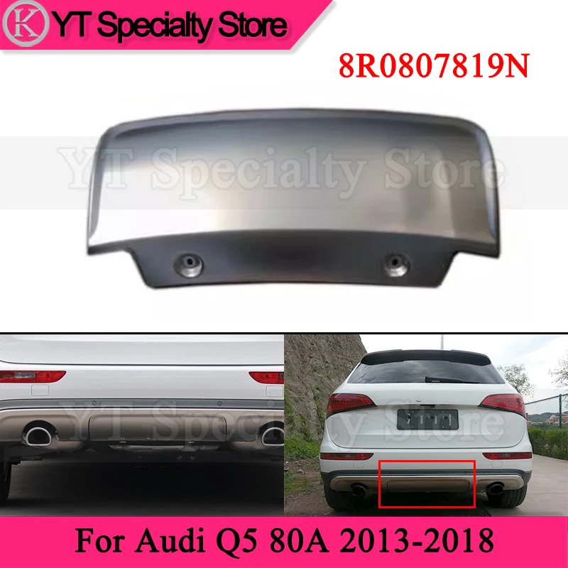 

Kamshing 8R0807819N Rear Bumper Stainless Steel Cover Tow Bar Trim Center Protection Panel For Audi Q5 80A 2013-2018