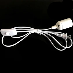 EU US Plug 1.8m Power Cord Cables E27 Lamp Base Holder With Switch Wire For Pendant Led Bulbs Fixture Hanglamp Suspension Socket