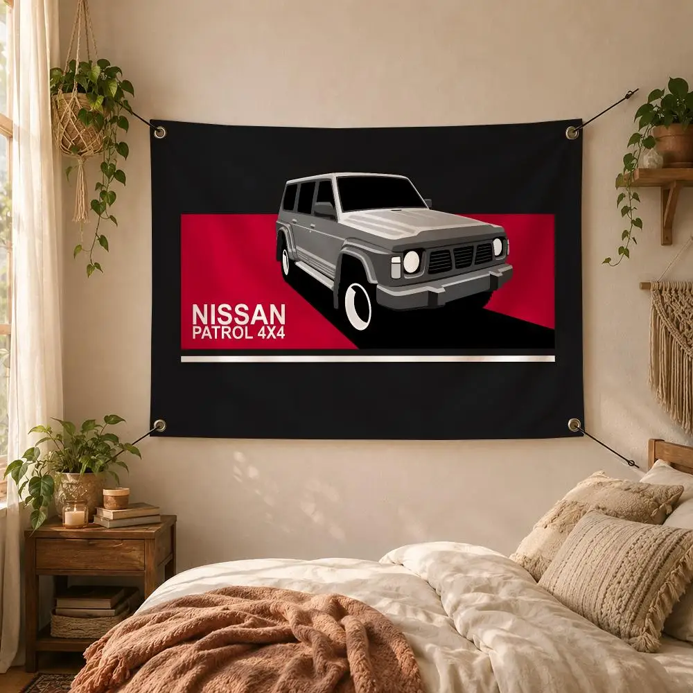 Car Nissan Patrol Armada Off Road Flags Decorative Flag Banner for Outdoor Garden Yard Camping Party Home Wall Hanging Decor